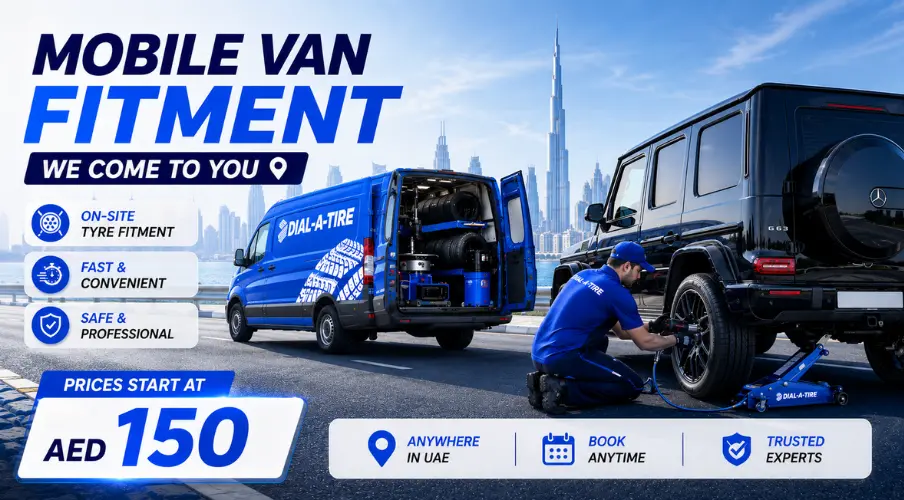 Doorstep tyre installation UAE – Dial A Tire