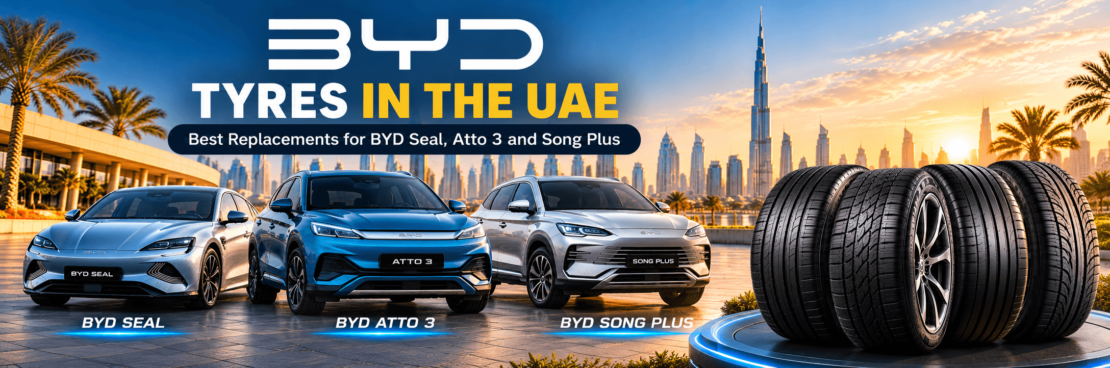 BYD Tyres in the UAE: Best Replacements for BYD Seal, Atto 3 and Song Plus