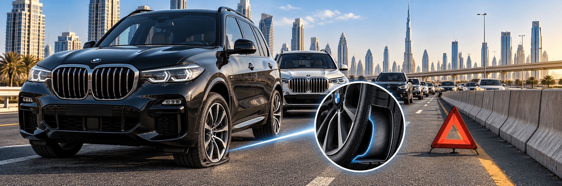 BMW X5 and X7 Run-Flats: What Happens When One Goes Flat in Dubai Traffic?