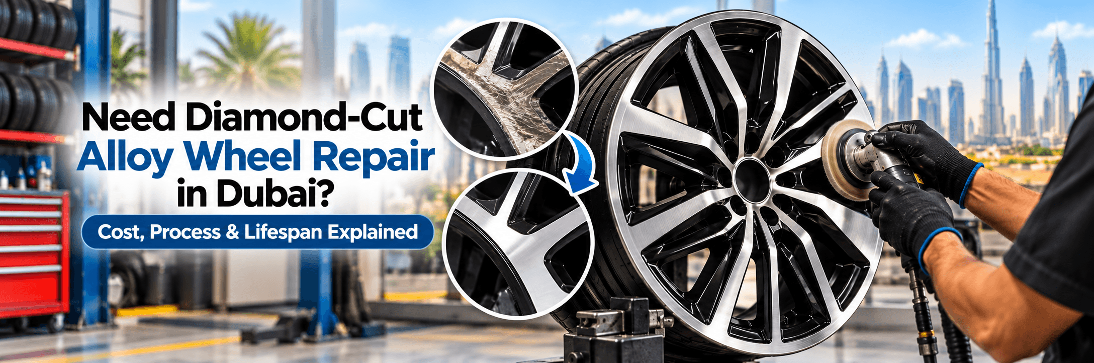 Need Diamond-Cut Alloy Wheel Repair in Dubai? Cost, Process & Lifespan Explained