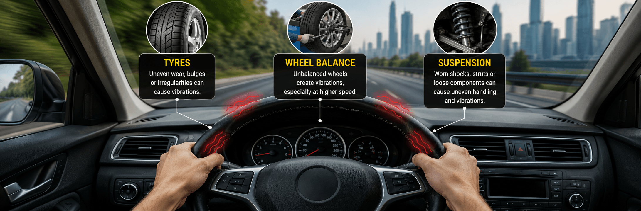 Steering Wheel Vibration Explained: Tyres, Wheel Balance or Suspension?