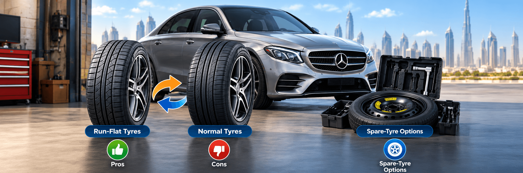 Swapping Run-Flats for Normal Tyres on a Mercedes: Pros, Cons and Spare-Tyre Options