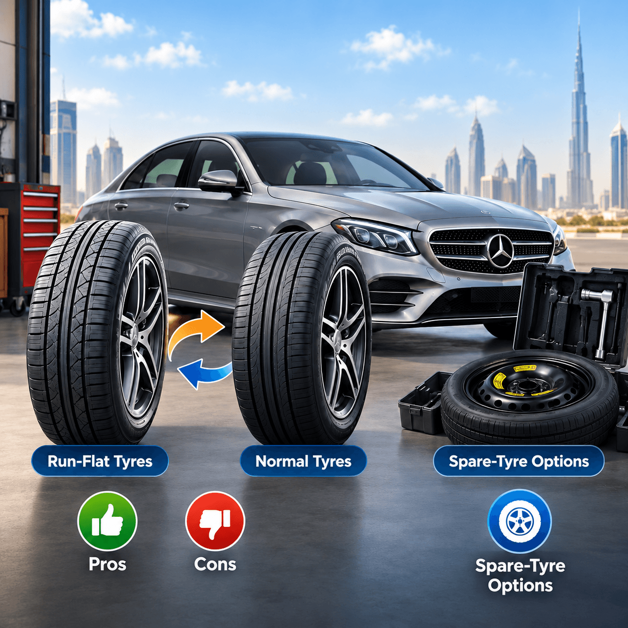 Swapping Run-Flats for Normal Tyres on a Mercedes: Pros, Cons and Spare-Tyre Options