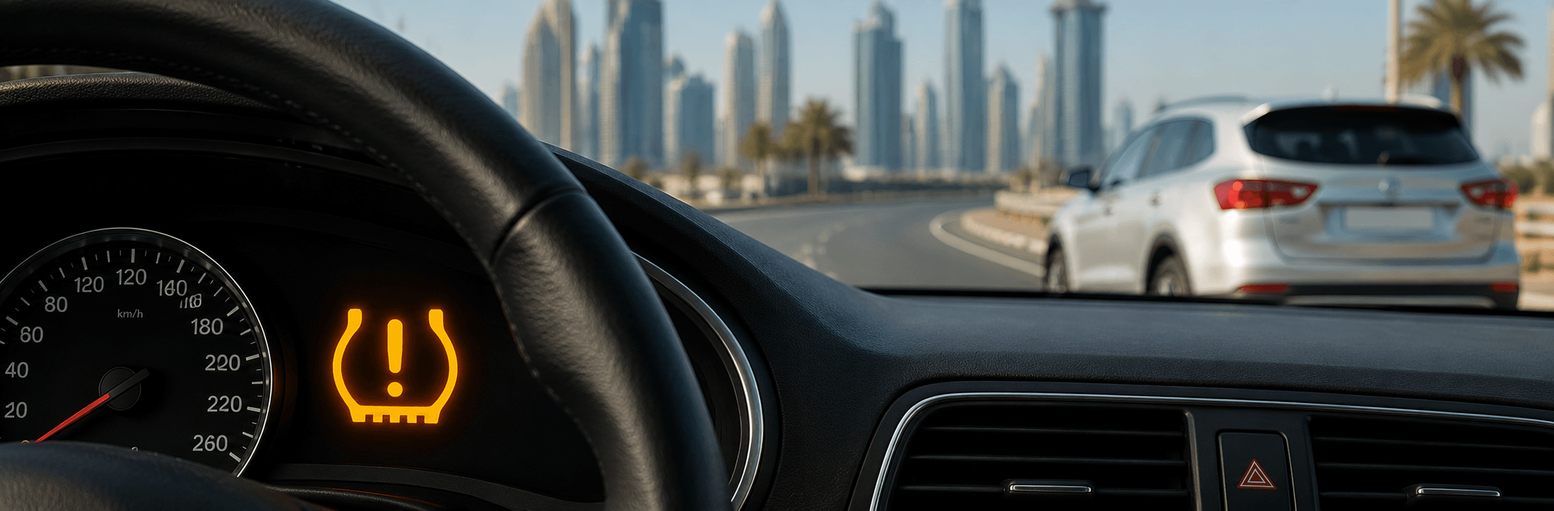 TPMS Warning Light On in UAE: What It Means and What You Should Do Immediately