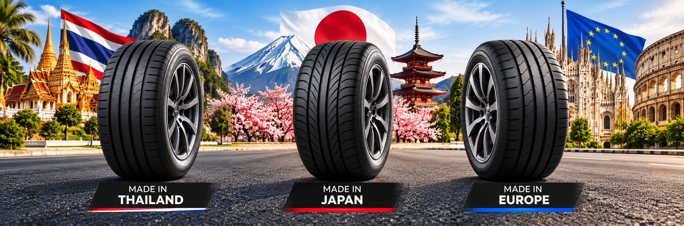 Made in Thailand vs Japan vs Europe: Does Tyre Origin Matter in the UAE?